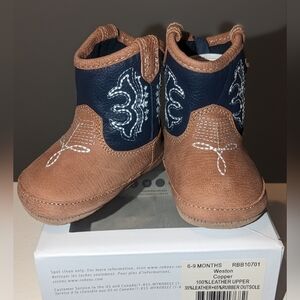 Robeez cowboy boots 6-9m